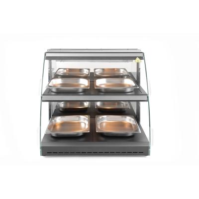 Vitrína ohřívací nastavitelná – křemíková, HENDI, 2 patra, 230V/560W, 650x485x(H)630mm | 233962
